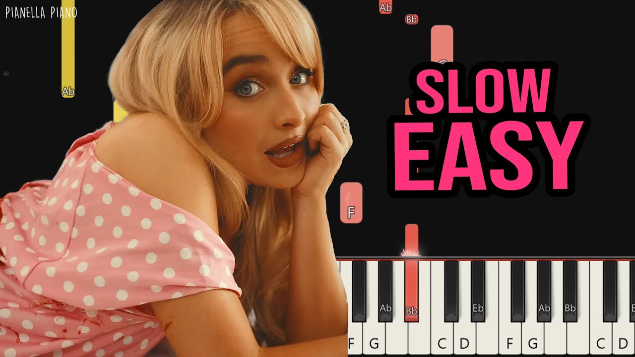 Sabrina Carpenter - Taste | SLOW EASY Piano Tutorial by Pianella Piano