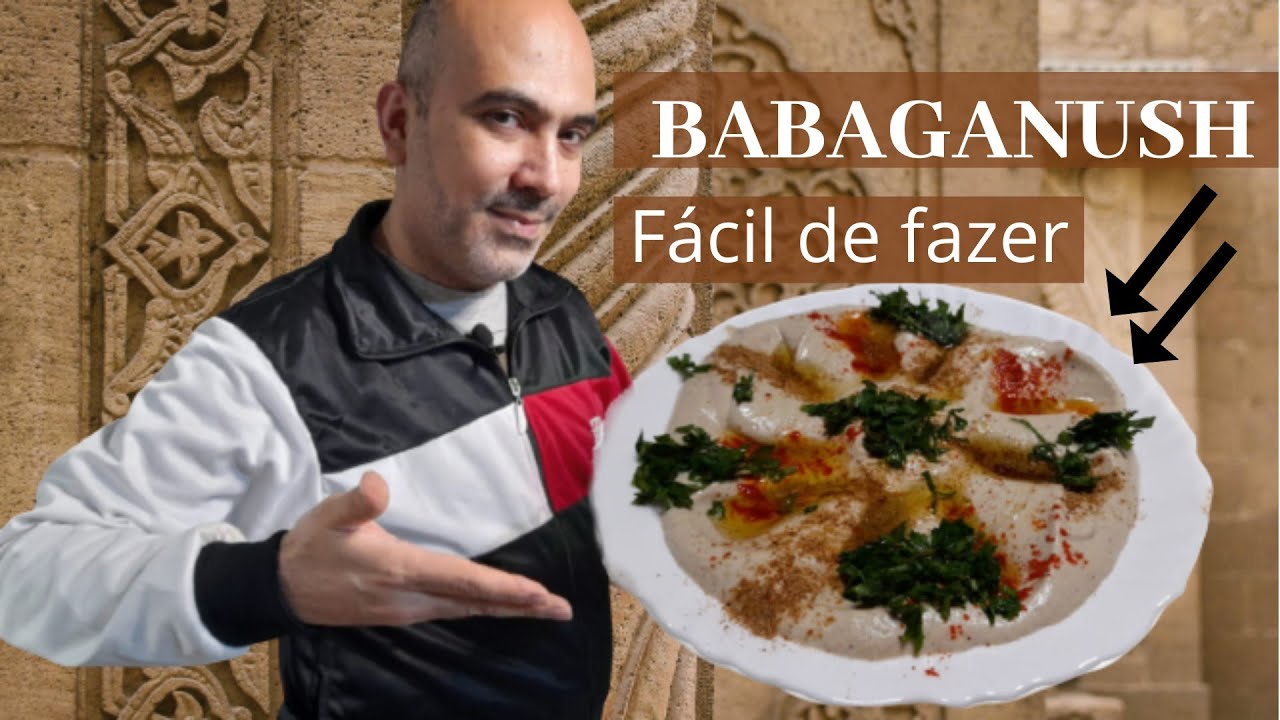 COMO FAZER BABAGANOUSH | Prato do Oriente Médio com Berinjela Defumada