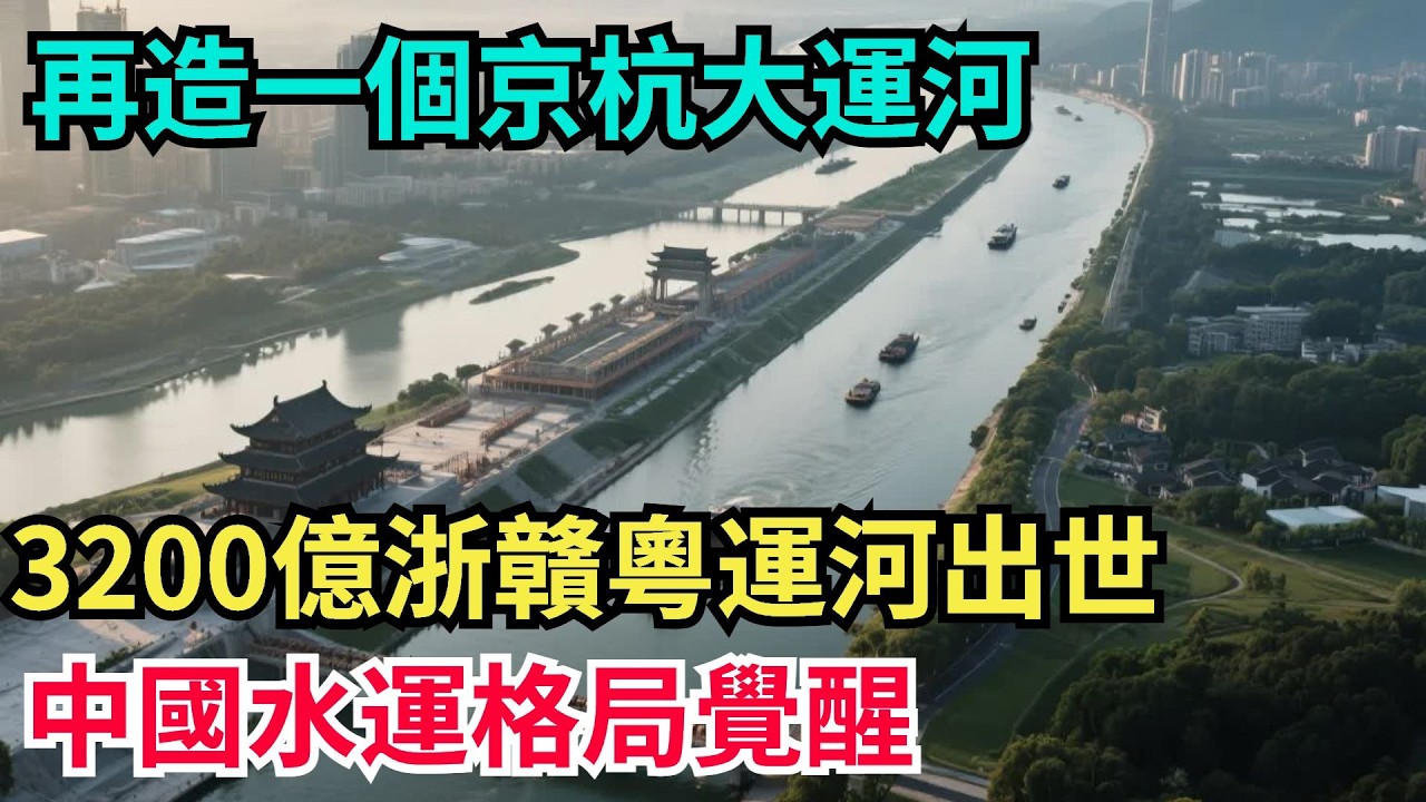 再造一個京杭大運河？3200億浙贛粵運河浮出水面，中國水運格局覺醒【山河話事】#大國工程 #科普 #水利工程 #中國