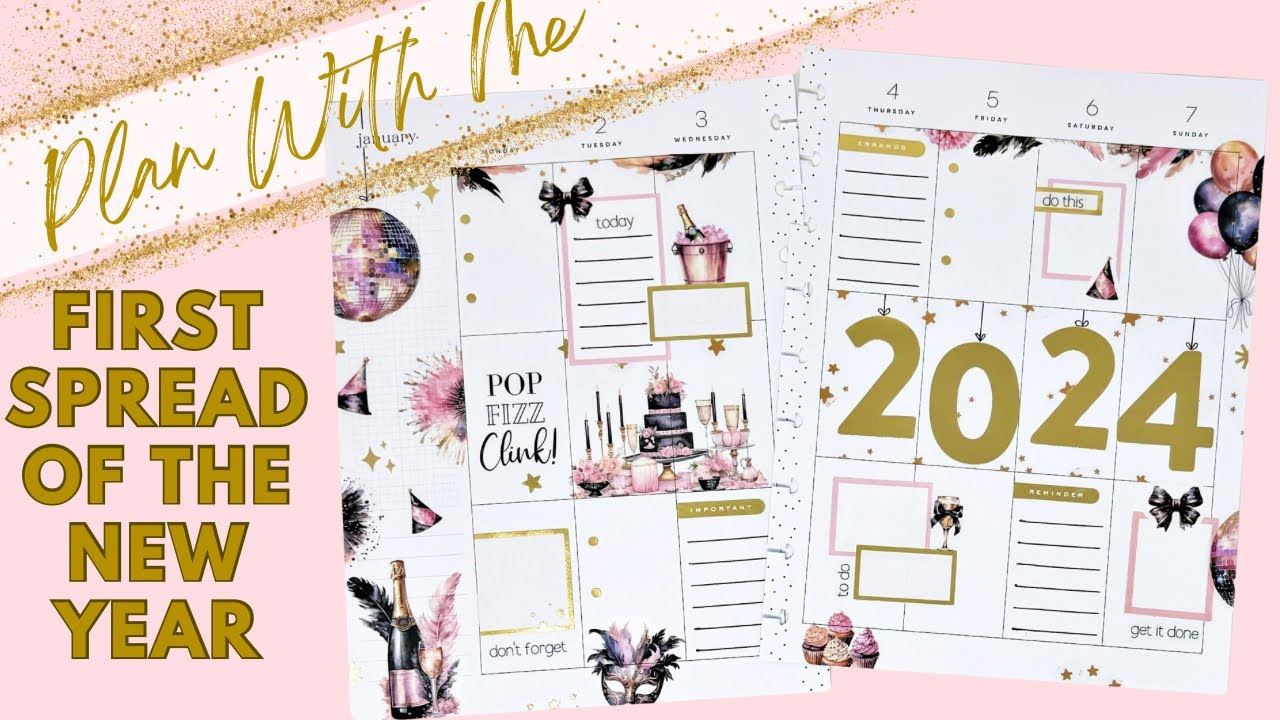 PLAN WITH ME | FIRST SPREAD OF THE NEW YEAR | THE HAPPY PLANNER