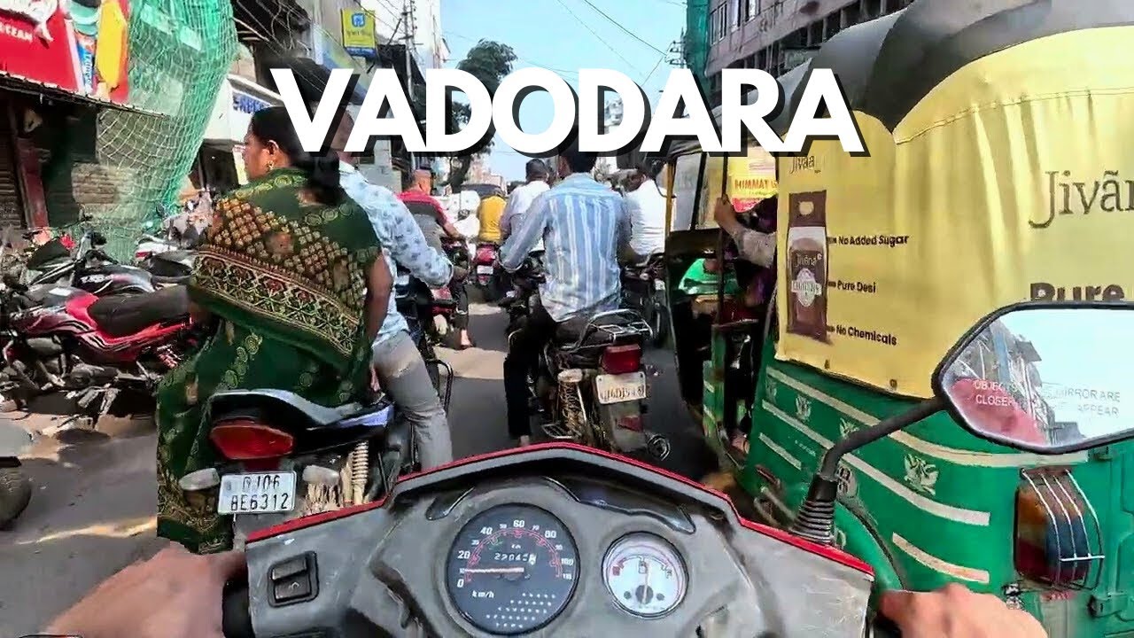 Vadodara Street Ride POV | Alkapuri Area | Real City Sounds