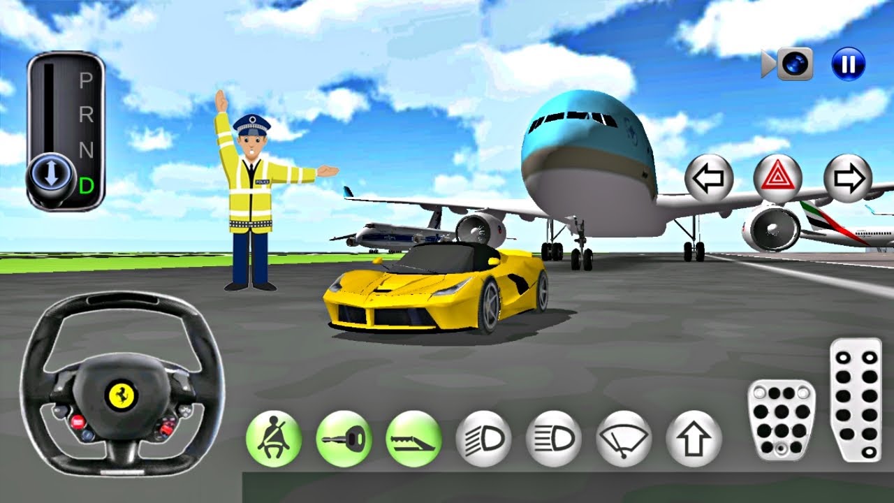Ferarri vs Airplane Driving Airport in 3D Driving Class - Android IOS Gameplay 2022