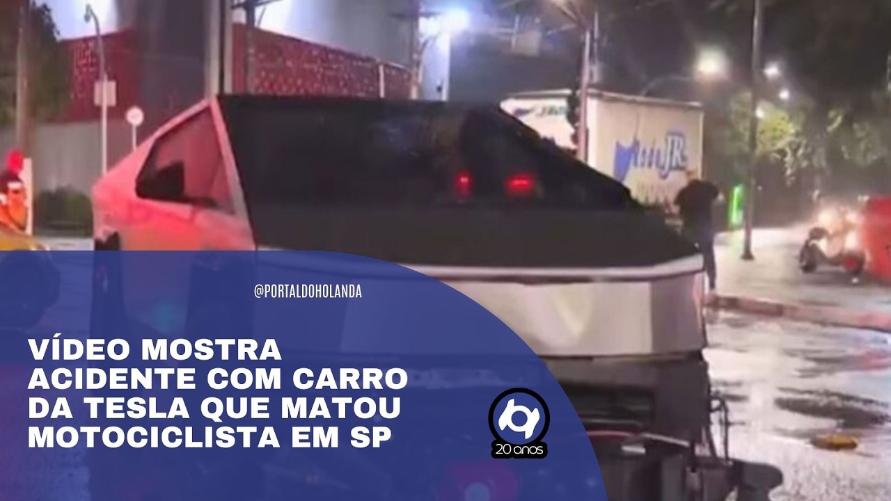 V&iacute;deo mostra acidente com carro da Tesla do acidente em SP