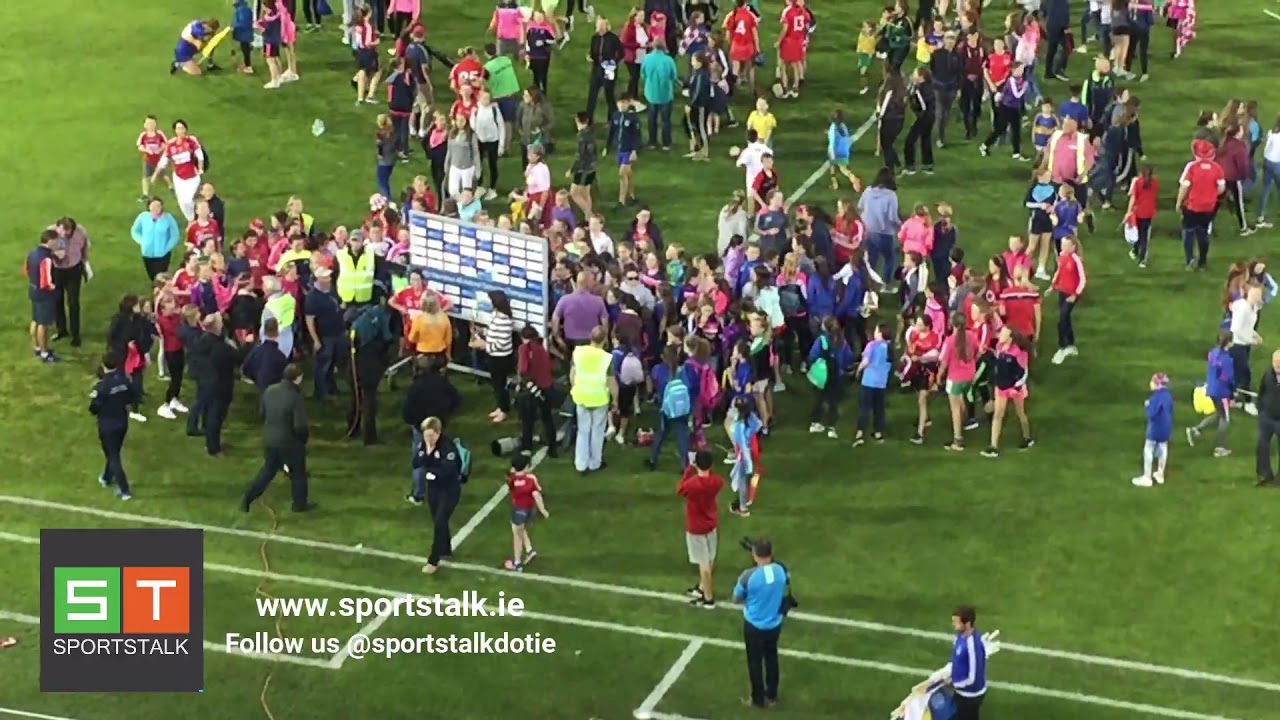 Cork Camogie fans invade pitch after semi final win