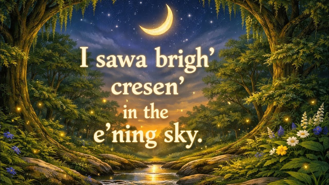 كيف تنطق هذه الجملة كمتحدث أمريكي؟ | I saw a bright crescent in the evening sky