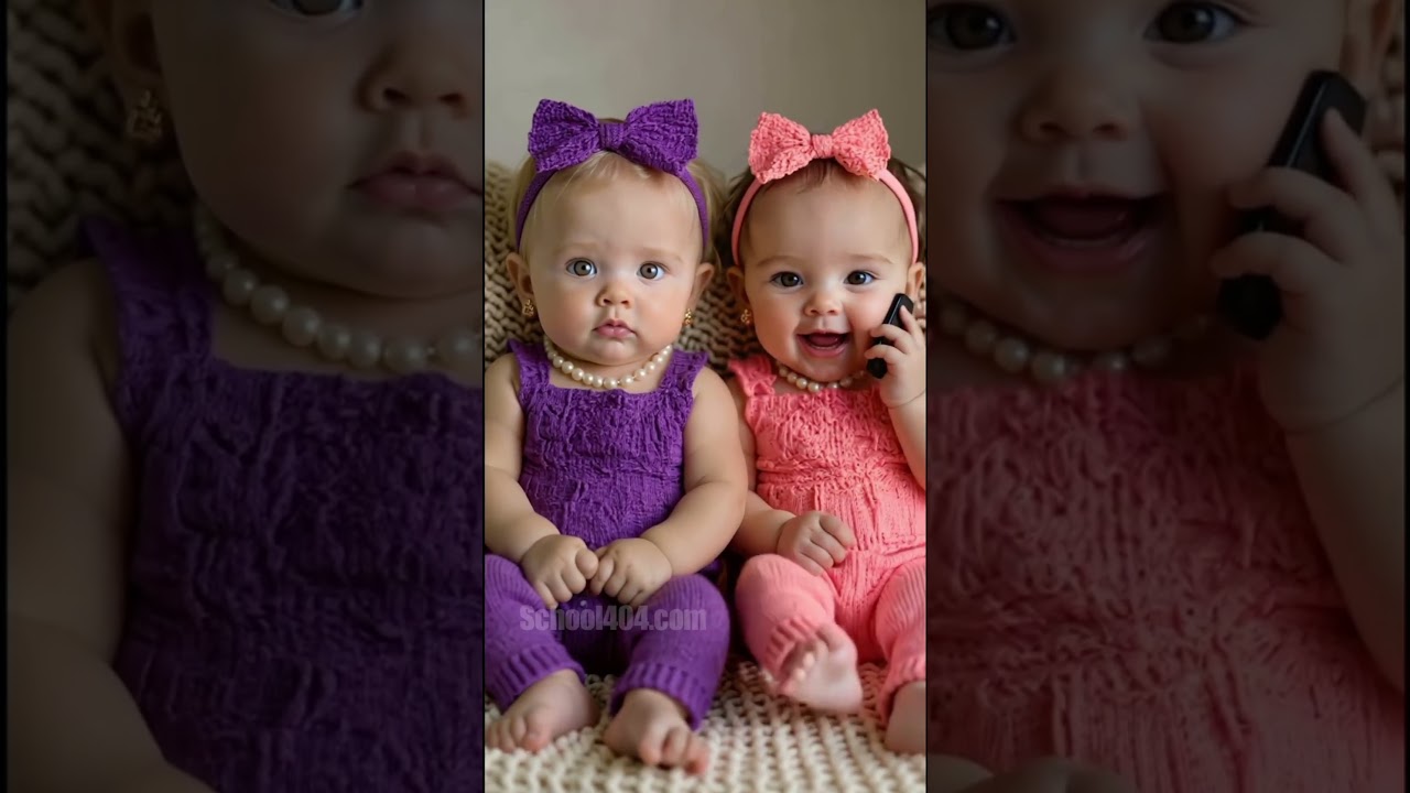 Twin Baby Cuties 😍 | Happiness in Double Dose ✨ #baby #cute #babygril #twins
