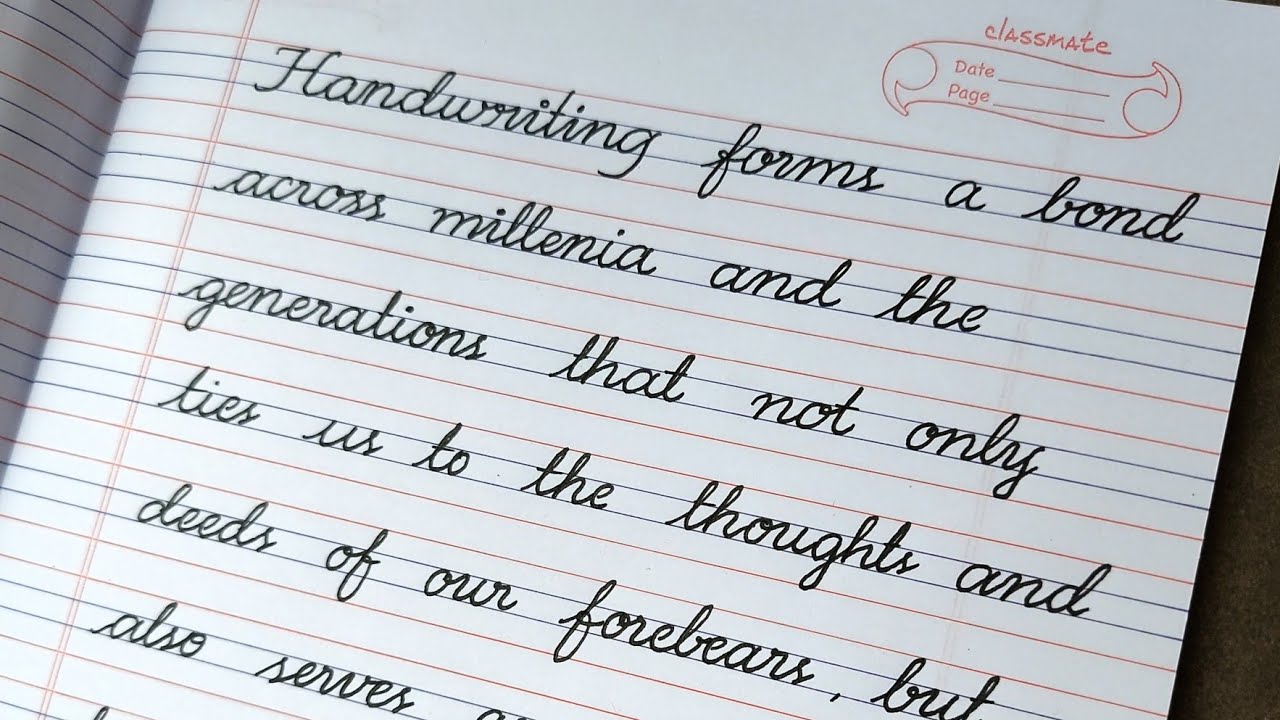 Cursive Writing Paragraph//HOW TO WRITE neat and clean in cursive//Handwriting