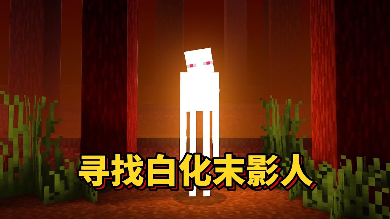 我的世界：寻找传说中的白化末影人#我的世界#minecraft