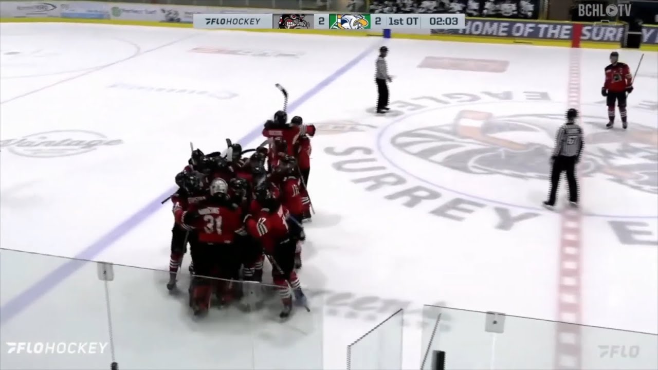 Alberni Valley Bulldogs 3 Surrey Eagles 2 in overtime