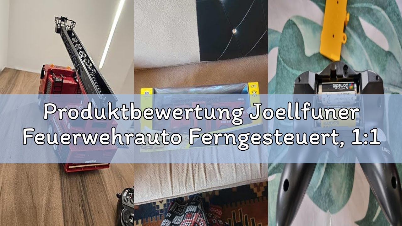 Produktbewertung Joellfuner Feuerwehrauto Ferngesteuert, 1:18 15-Kana Groß Feuerwehr Spielzeug, Feue