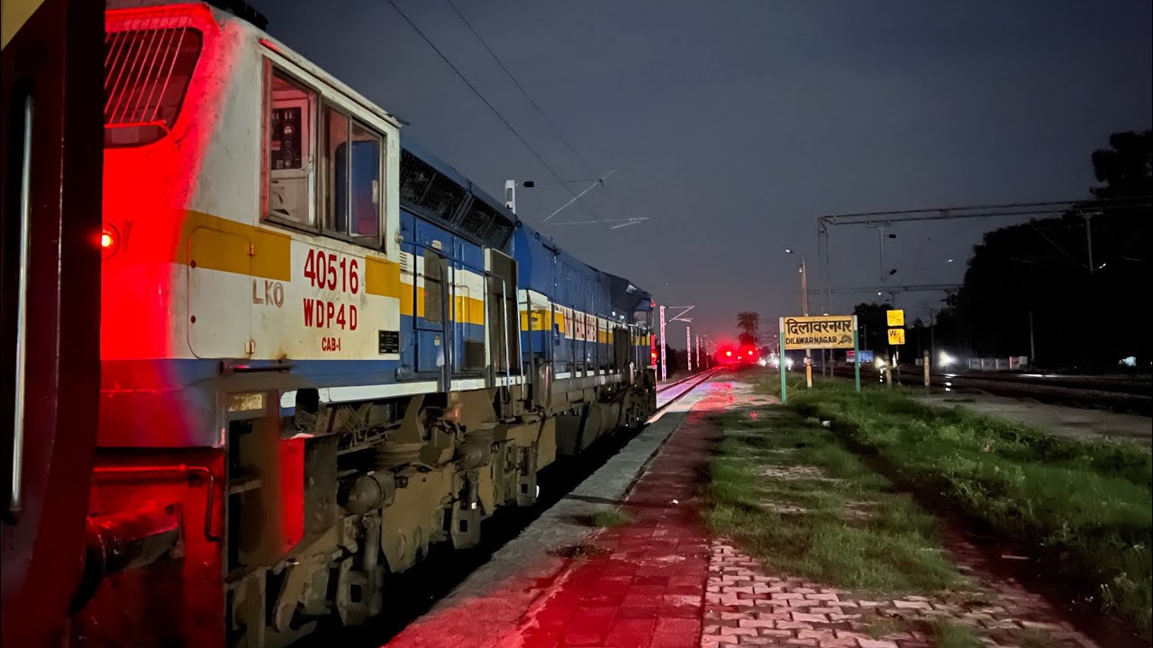 Thrilling night journey behind WDP4D locomotive [Part 1] - SLR View!