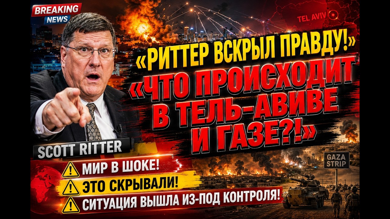 РИТТЕР: ПРАВДУ СКРЫВАЛИ! ЧТО СЕЙЧАС ТВОРИТСЯ В ТЕЛЬ-АВИВЕ И ГАЗЕ?