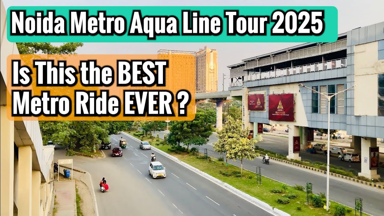 BEST Metro Ride EVER ?⭐| Noida Metro Aqua Line Tour 2025 | Explore With NK #aqualine #noidametro