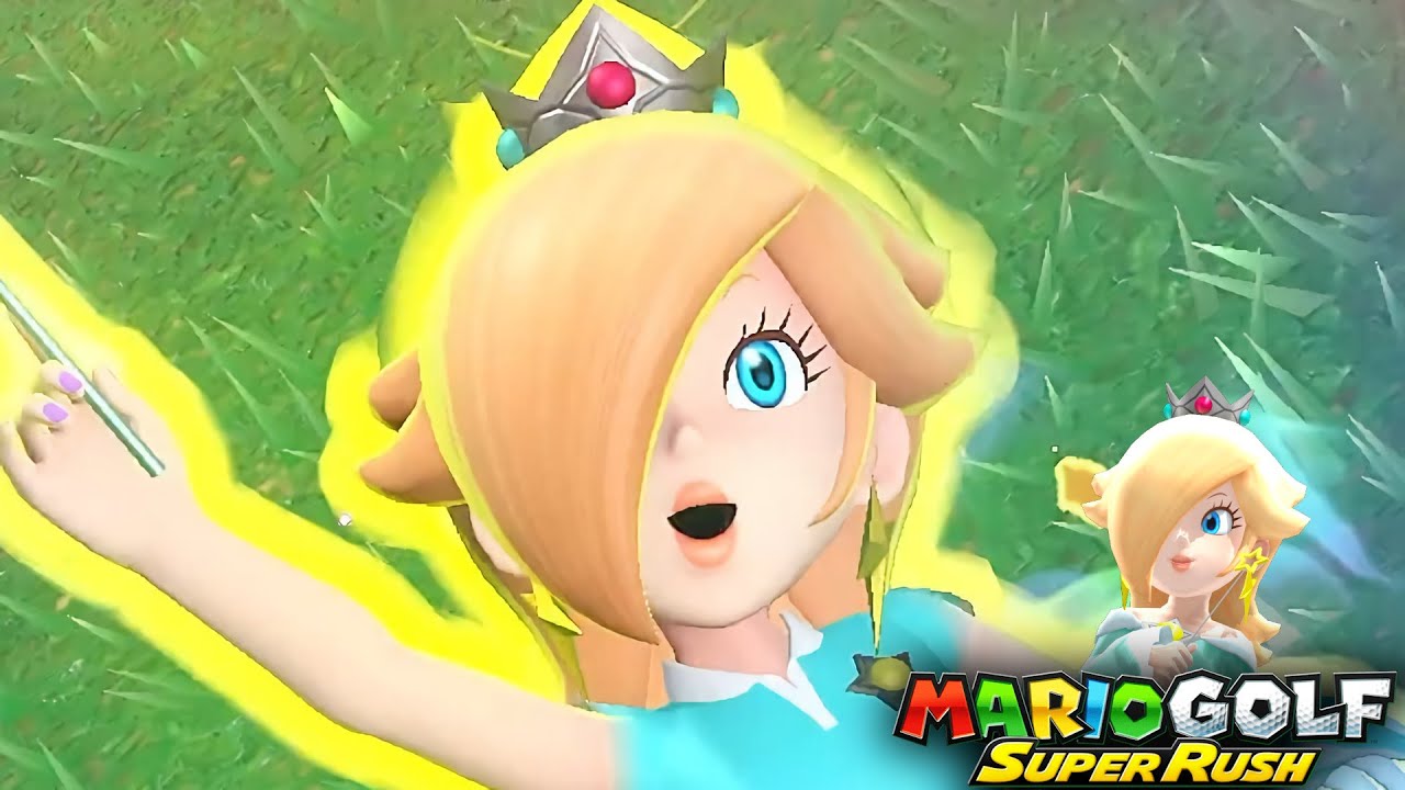 Mario Golf Super Rush Rosalina vs Peach in Bonny Greens