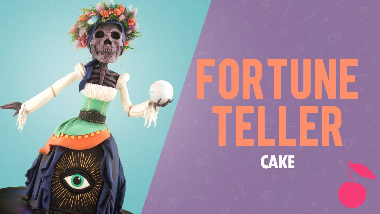 Fortune Teller Mystical Cake Tutorial | How To | 3D Dress Cake | Cherry School