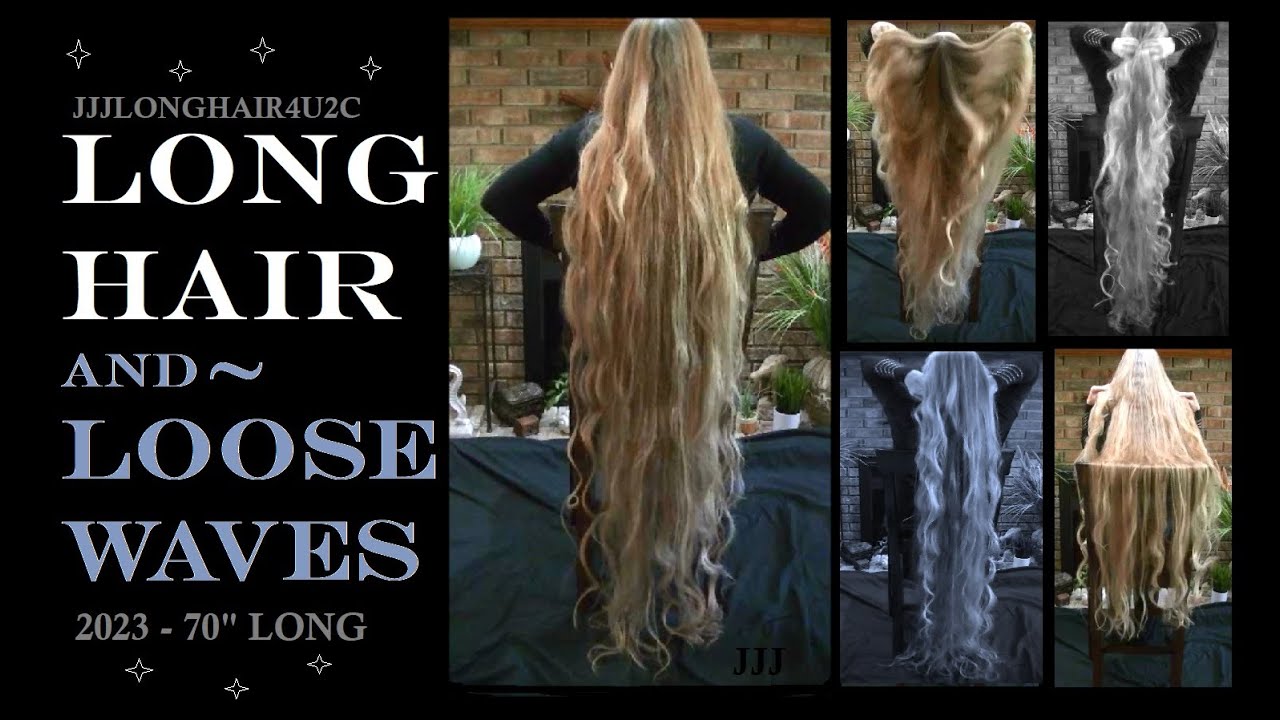 Long hair and loose waves 2023🎥Lots of slow motion hair!🎬