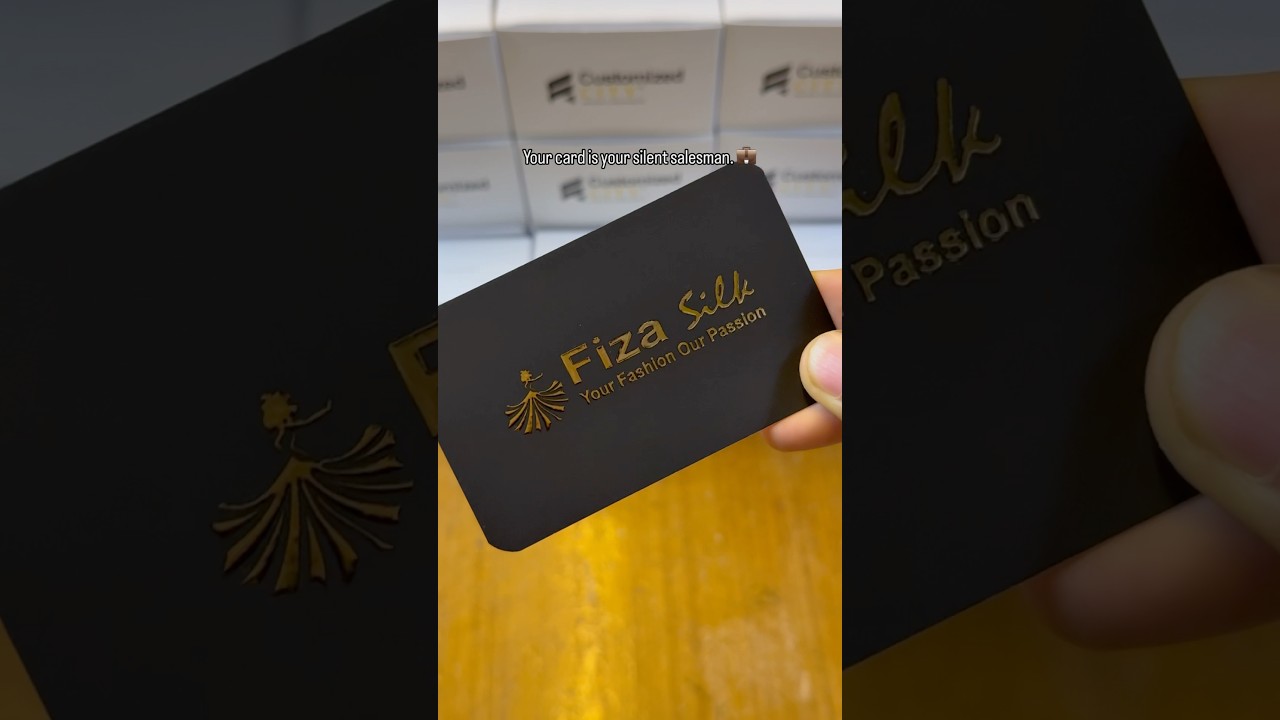 Double Side Gold Foil Business Card | Premium Luxury Visiting Cards 2025 | Fiza Silf Design