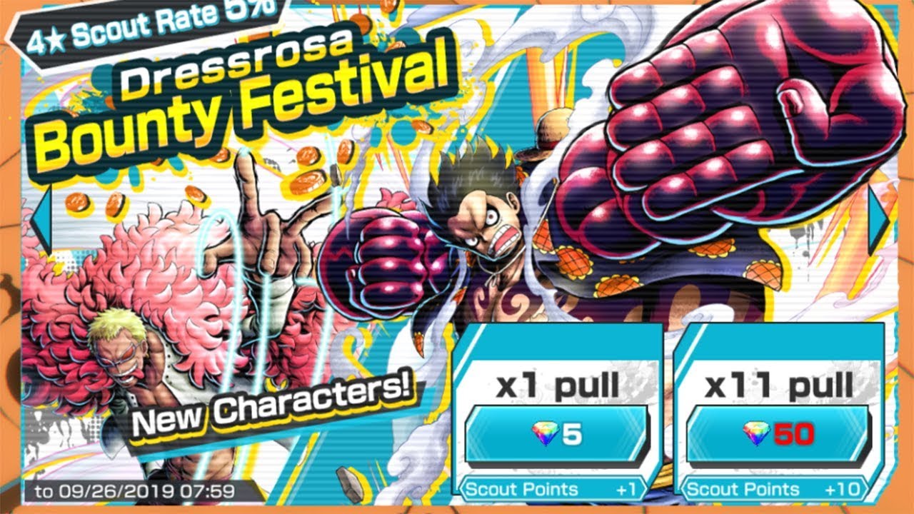Открываем витрину с Doflamingo и Monkey D. Luffy Gear 4th | One Piece: Bounty Rush