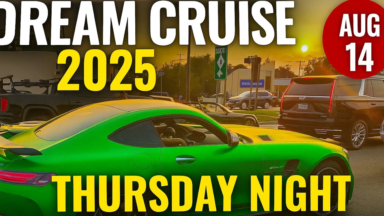 Thursday Night at Detroit’s Dream Cruise 2025 – Early Arrivals on Woodward (Aug 14)