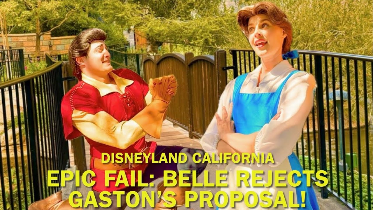 EPIC FAIL: Belle REJECTS Gaston’s Proposal & They Both CRASH Meet and Greets at Disneyland! #disney