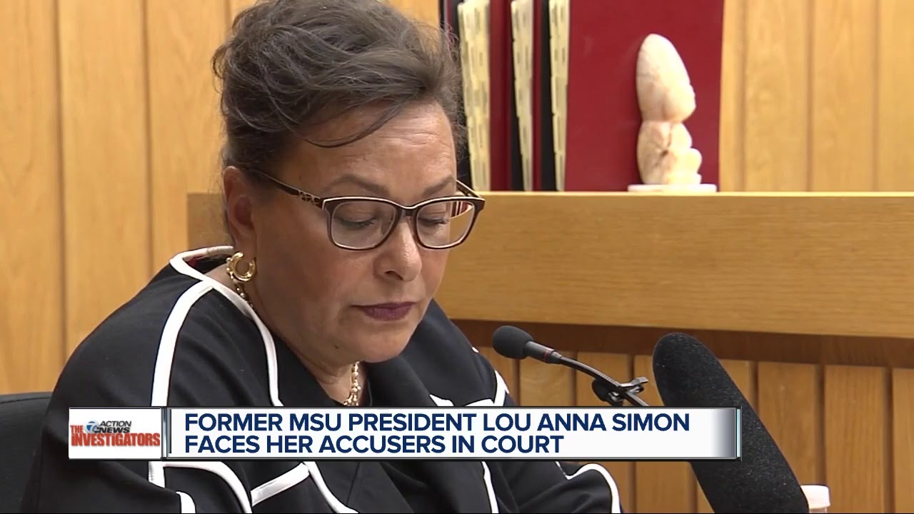 Former MSU President Lou Anna Simon faces her accusers in court