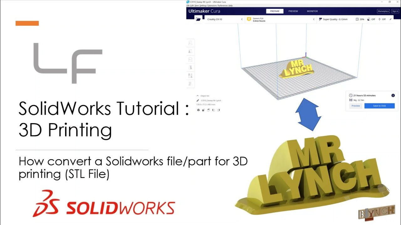 SolidWorks   Converting to STL 3D Printing File