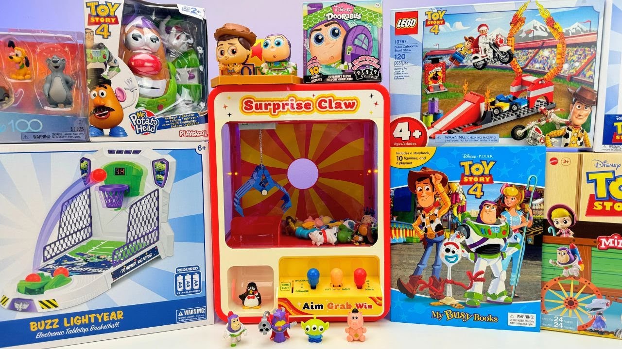 Disney Pixar Toy Story Toys Unboxing Review | Claw Machine Arcade | Prizes & Surprises