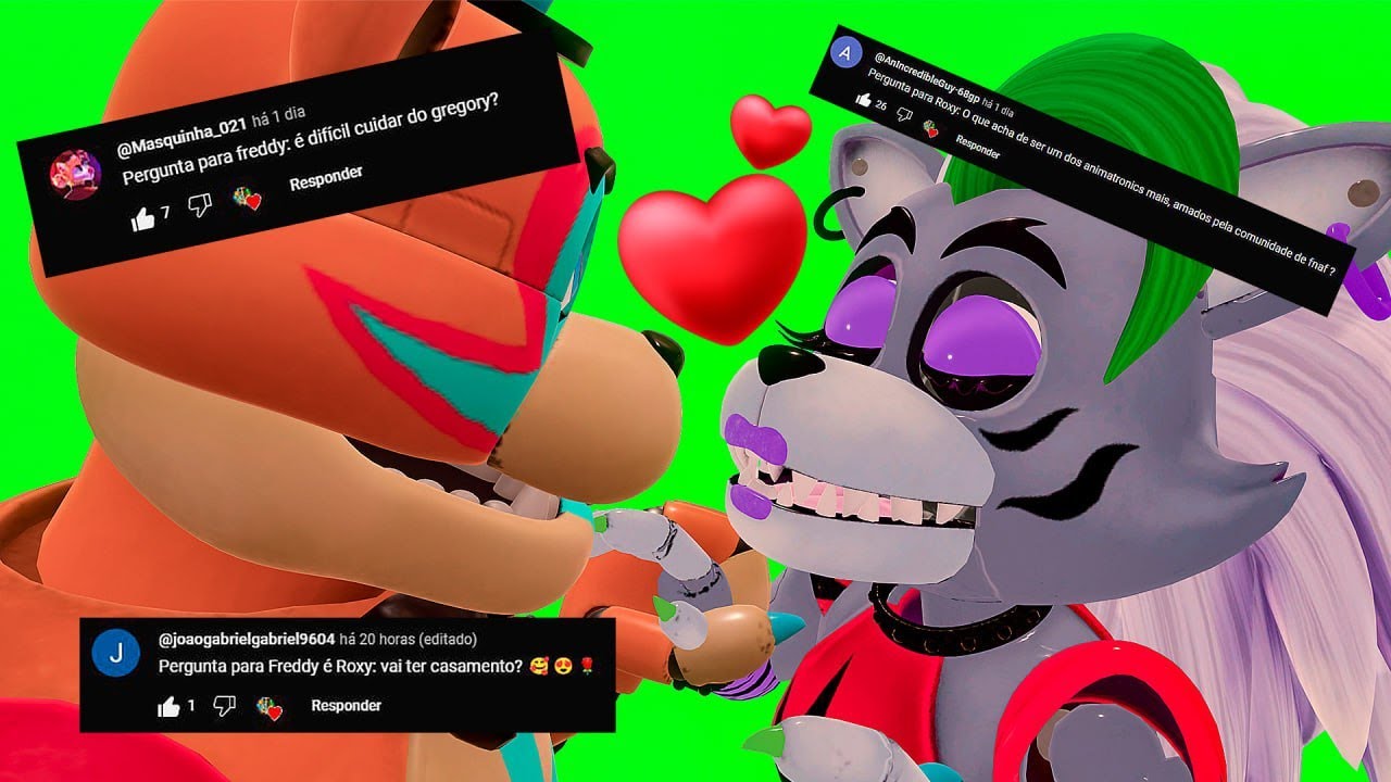 Freddy vai CASAR com a Roxanne Wolf? - Perguntas e Respostas no Five Nights At Freddy's Vr