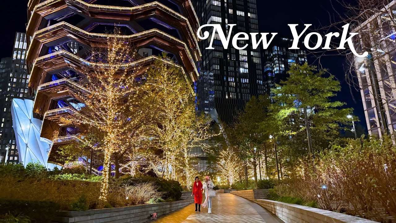 NYC Winter Walk in Manhattan ❄️ Hudson Yards, High Line & West Side Waterfront