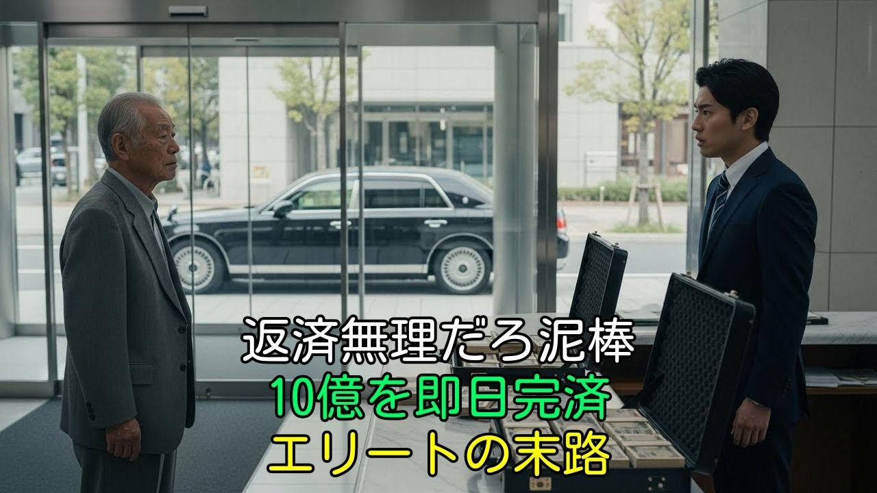 【スカッと】「10億返済無理だろ」と侮辱する銀行員。ボロ服の老人が黒塗り高級車で現れ即完済した結果…