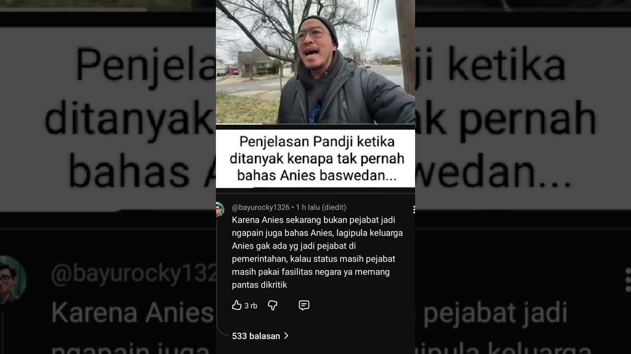 Pandji tak pernah bahas Anies baswedan ! 