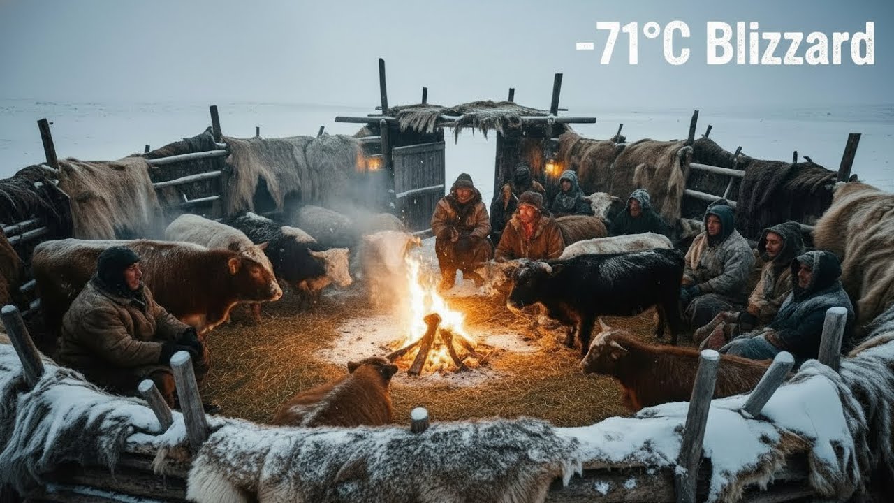 Cows Survive in a -71°C Blizzard… The Old Ranger Battled Death to Save His Siberian Calf 🐂❄️