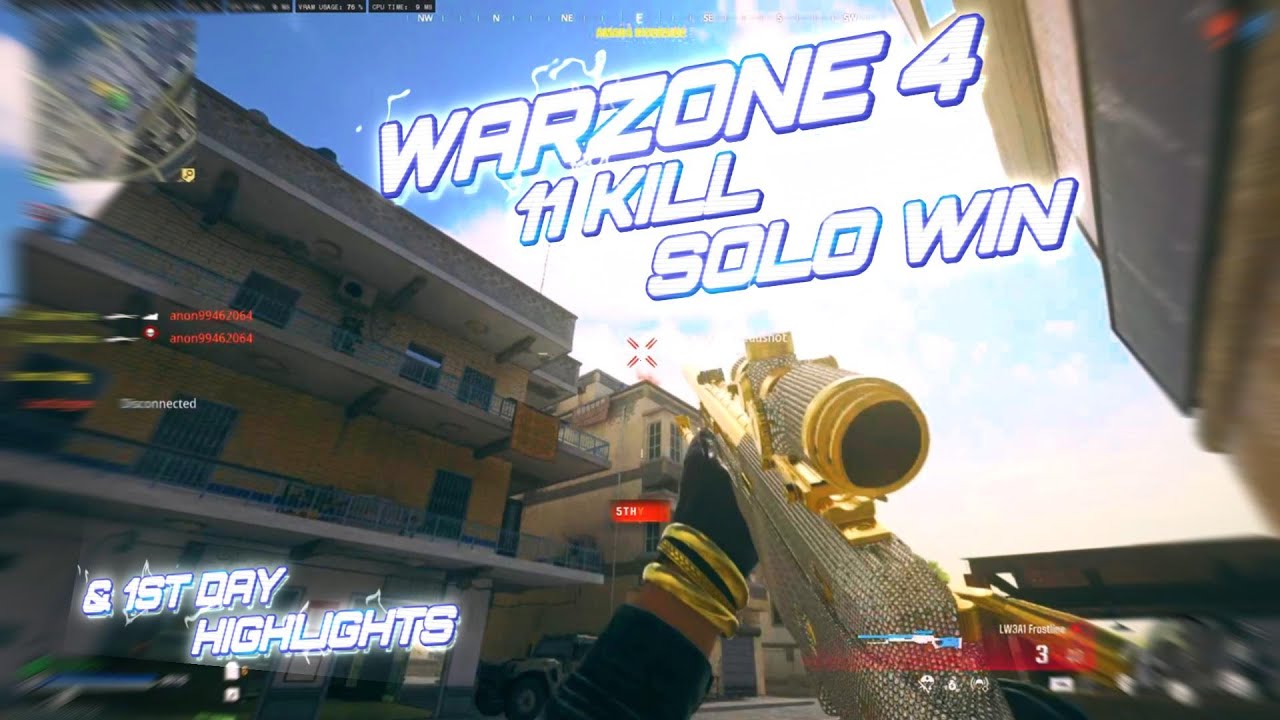 Warzone 4 - Black Ops 6 Warzone - 11 Kill Solo Win & 1st Day Highlights (KBM)