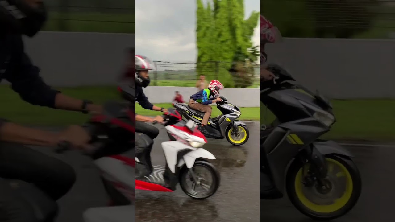 Drag 500m vario vs aerox🔥 #shortvideo #dragbike #vario #aerox #dragbike #dragindonesia #dragracing