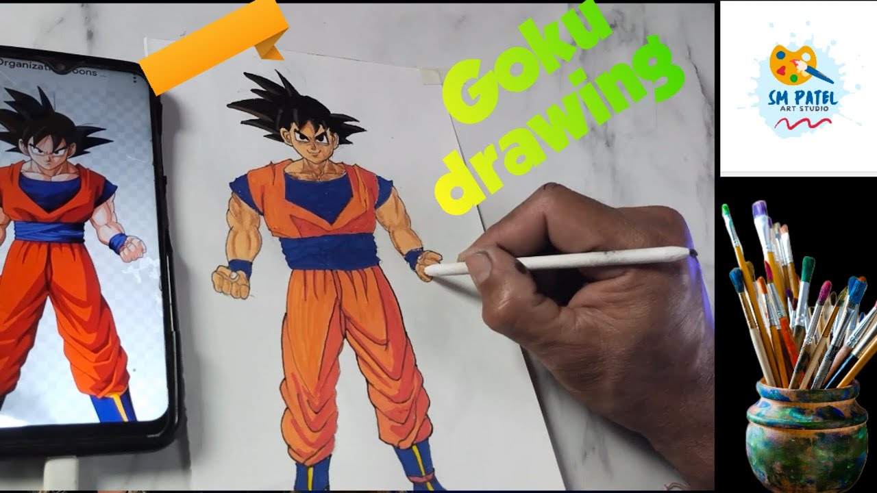 Goku Drawing 😍 step by step...