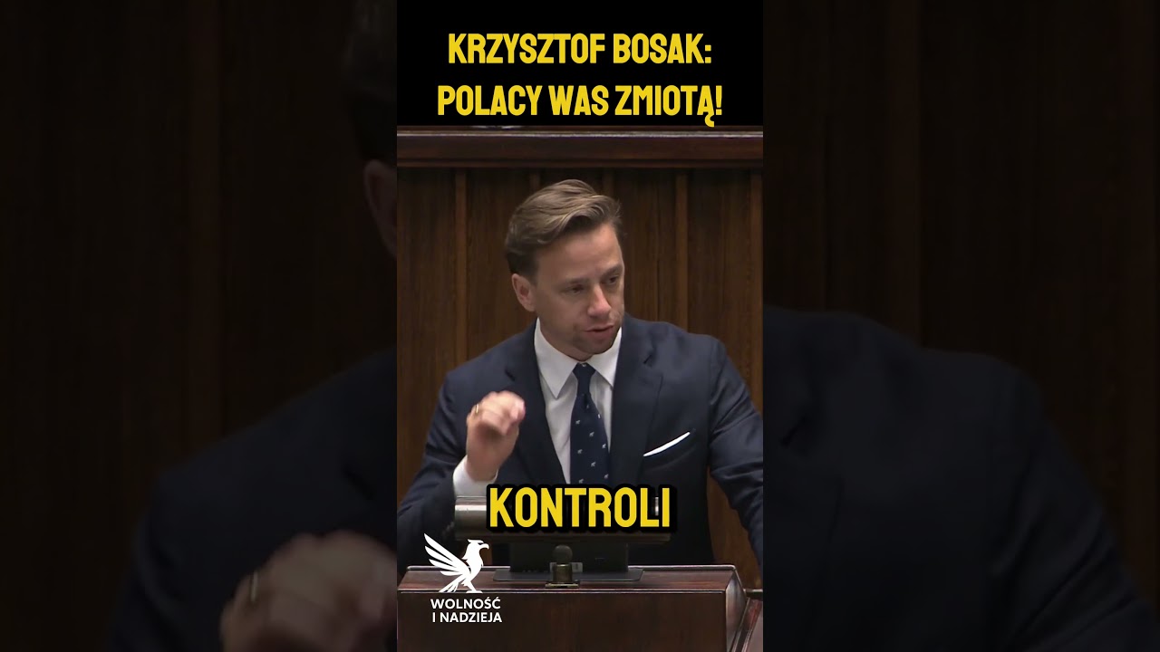 KRZYSZTOF BOSAK: POLACY WAS ZMIOTĄ! #polityka #polska #granice #imigranci #bosak #konfederacja