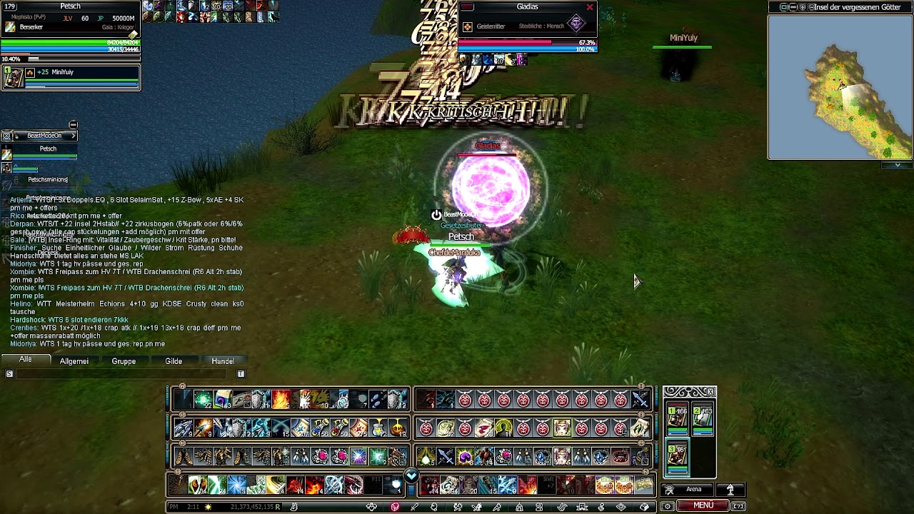 Rappelz 9.4 Berserker Petsch VS Gladias (Island Compilation)