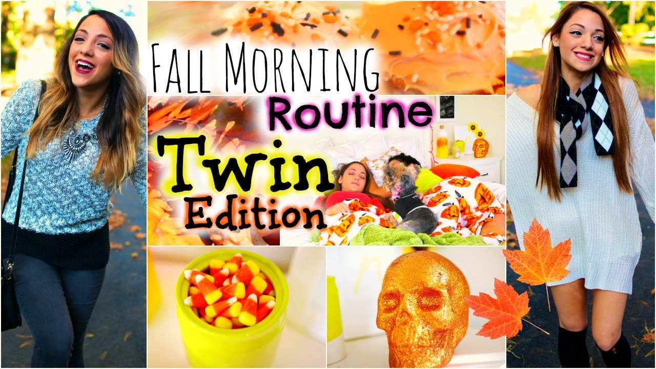 Niki and Gabi's Fall morning routine 2014 | Twin Edition