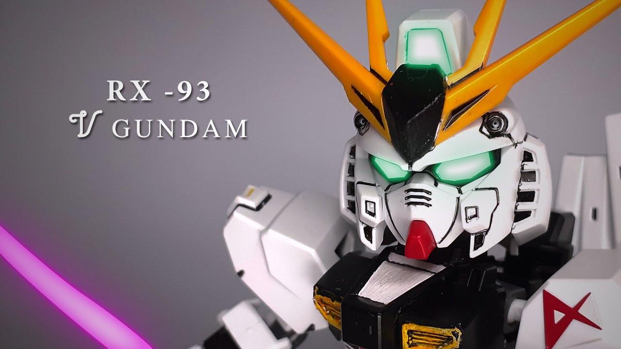 Merakit RX-93 V GUNDAM SD GUNDAM EX-STANDARD (FULL BUILD)