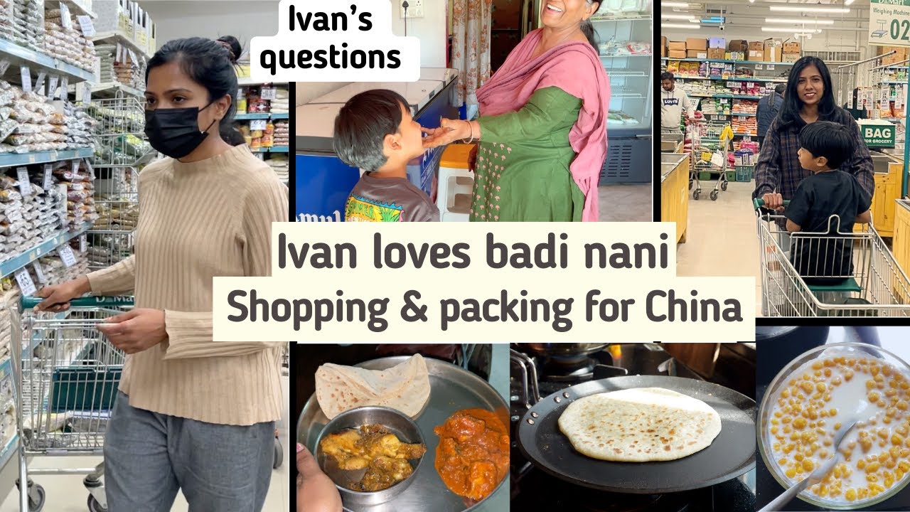 Ivan’s bonding with mausiji I Grocery shopping & packing  I Puran poli