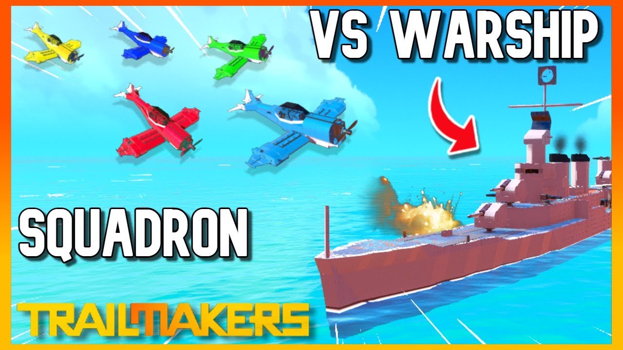 I Took a 'Squadron' to a WARSHIP BOSS BATTLE! | Trailmakers Multiplayer
