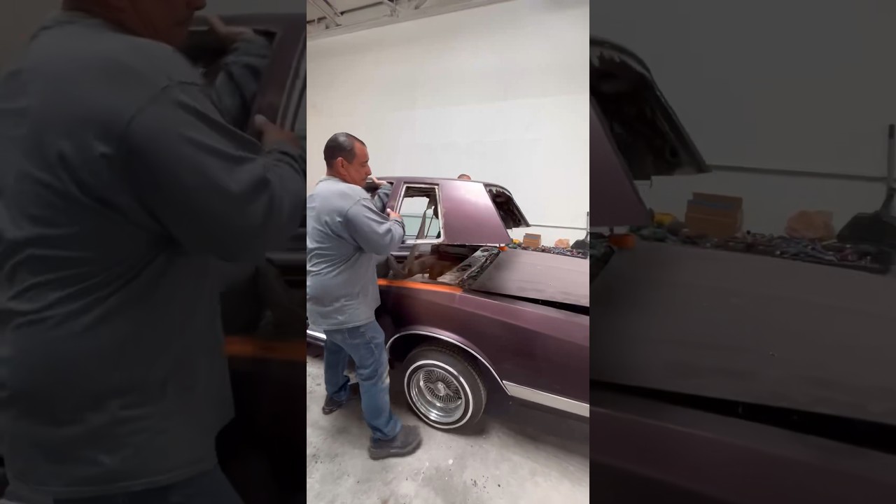 Chopped the top of this 86 Monte Carlo. Converting it to a convertible.