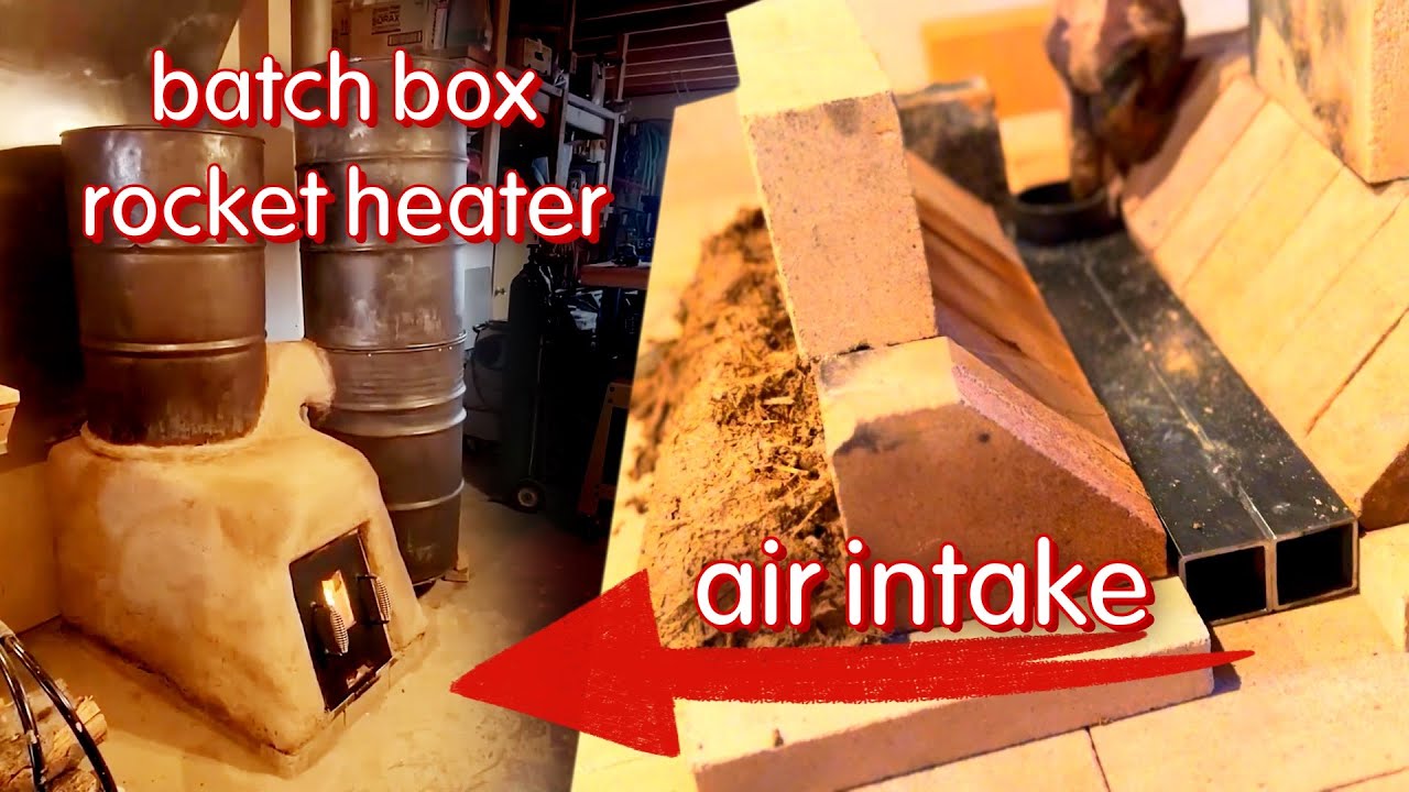 the reburn air intake for a triple barrel batch box heater