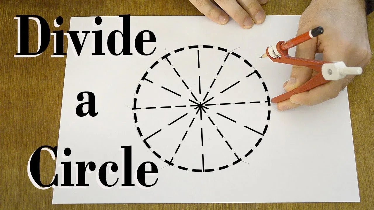 How To Divide a Circle Into 2, 4, 8, 16, 32 Parts Easy Tutorial