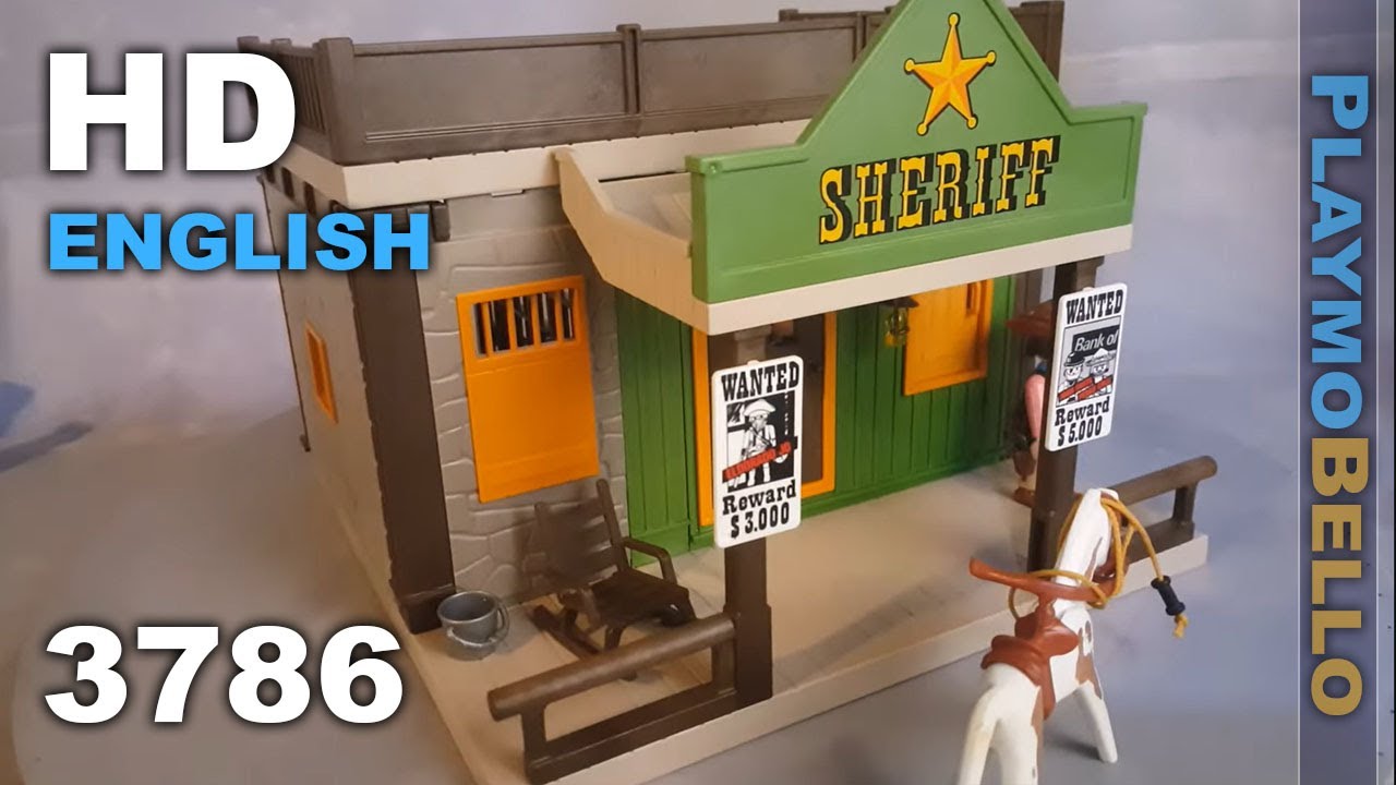 (1994) Playmobil 3786 Sheriff Headquarters with Jail (Playmobil Western REVIEW)
