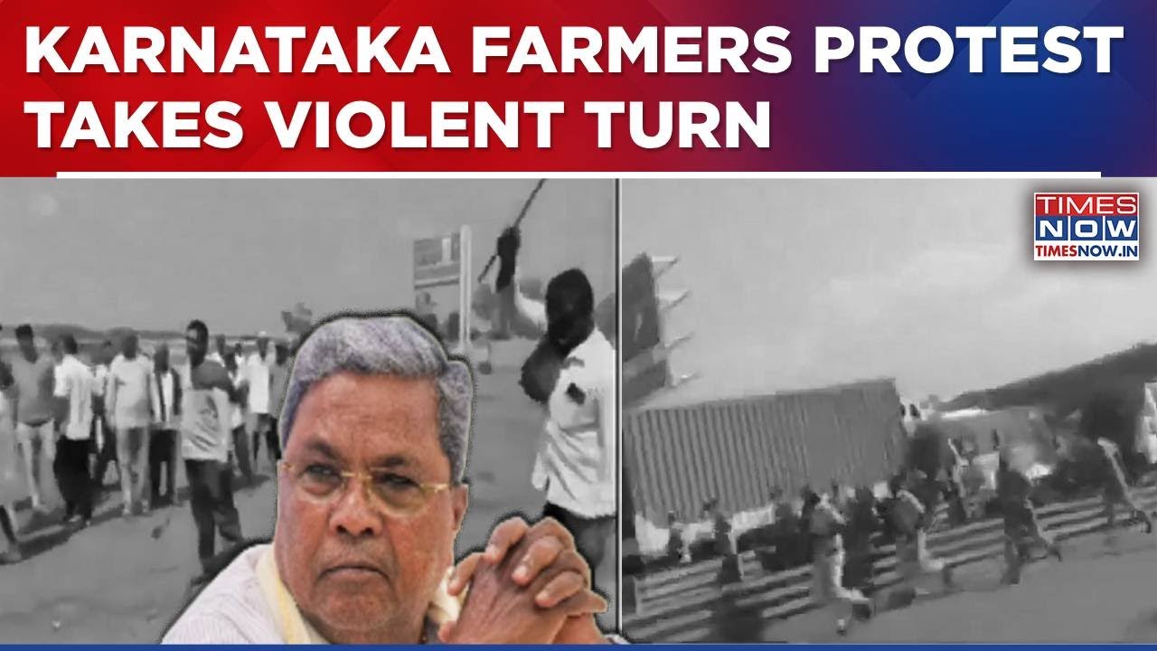 Day 8 Of Farmers Protest In Belgavi, Cops Resort To Lathicharge After 'Stone-Pelting & Violence'