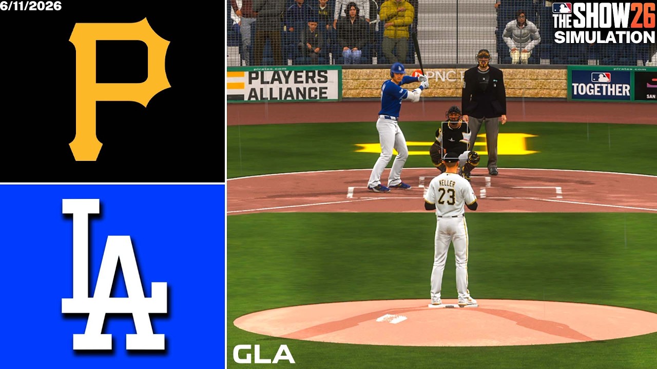 Dodgers vs. Pirates Simulation | 6/11/26 | MLB The Show 26 PS5 Gameplay