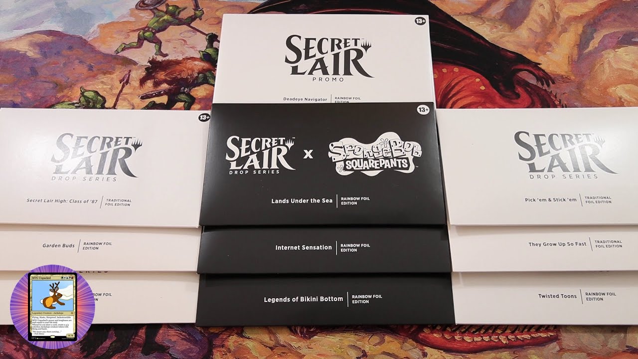 MTG Secret Lair: Our Boss is on Vacation Superdrop Foil Bundle - SPONGEBOB?!
