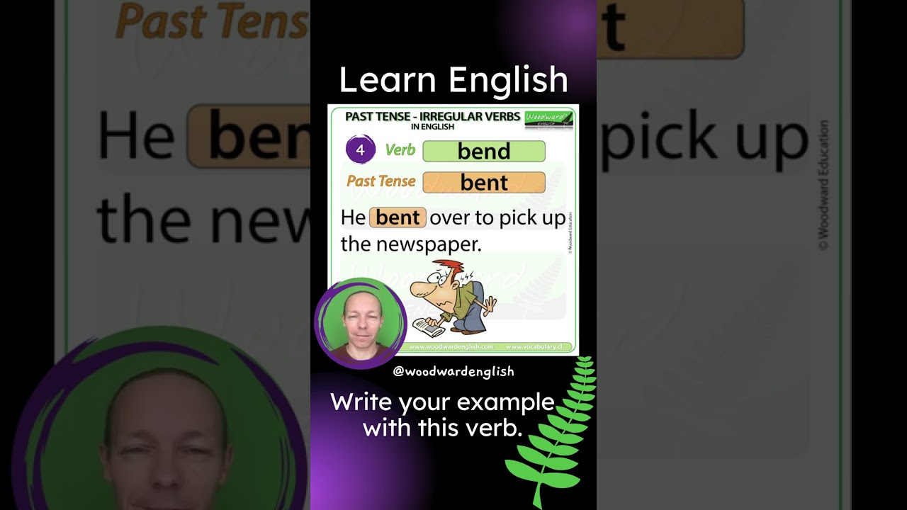 Past Tense of BEND + Example sentence ✅ Learn English Grammar