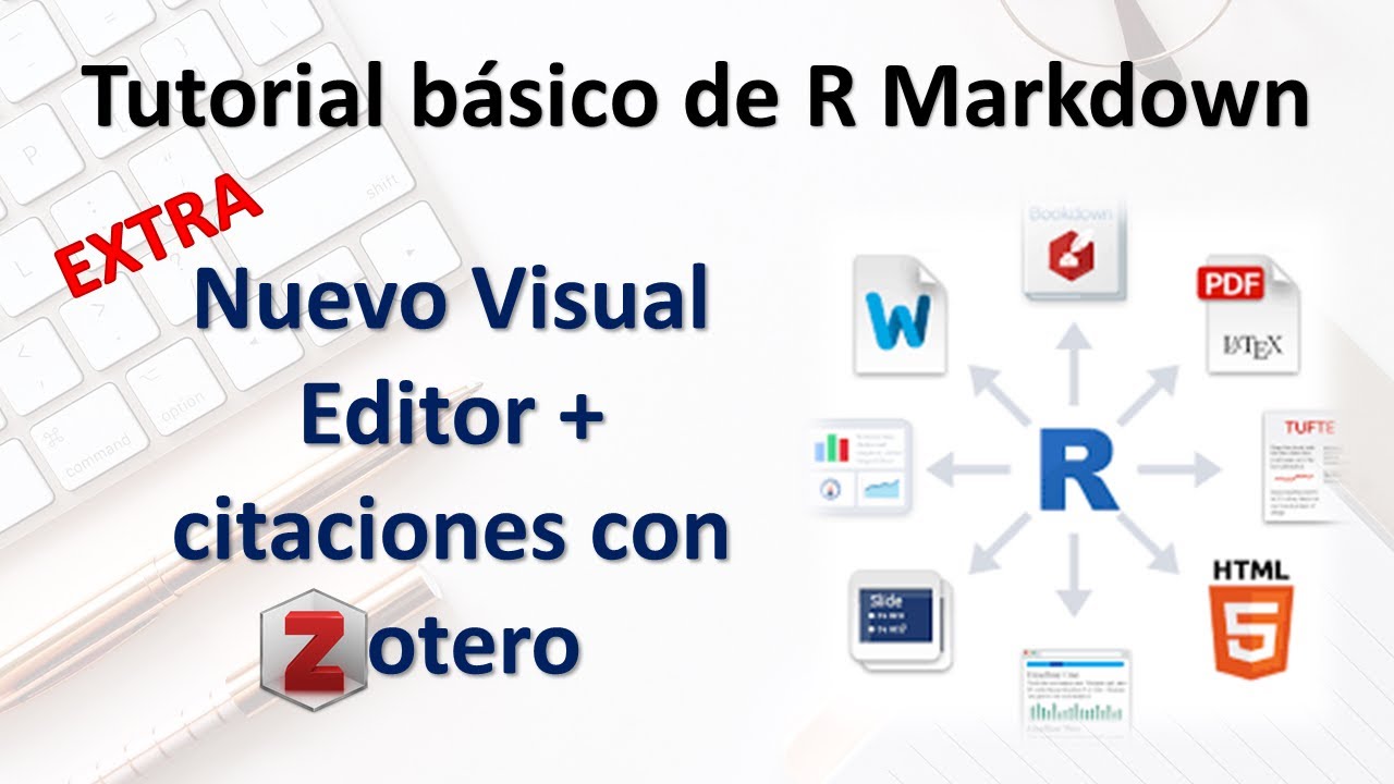 Visual Editor y nuevas formas de realizar citaciones (+ Zotero) | Tutorial básico de R Markdown